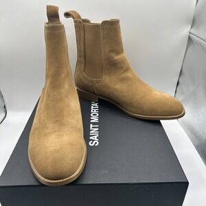 NEW Saint Morta Nomad Chelsea Boot,Tan Suede Leather,Leather Sole,Men's SZ:10M